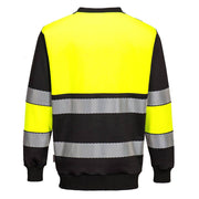 Portwest PW376 PW3 Hi-Vis Class 1 Crew Neck Sweatshirt - HI-VIS SWEATSHIRTS & HOODIES