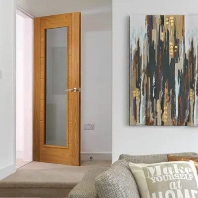 Palomino Oak Glazed Internal Door - All Sizes -