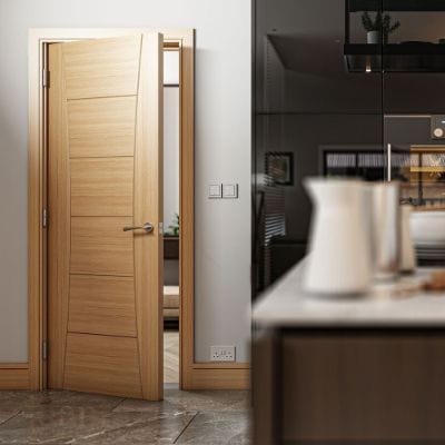 Pamplona Oak Prefinished Internal Door - All Sizes -