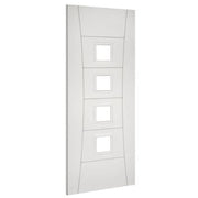 Pamplona White Primed Glazed Internal Fire Door - All Sizes -