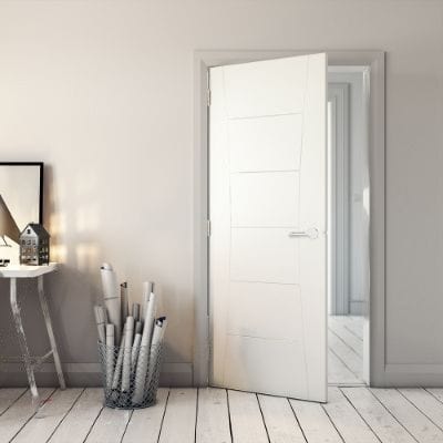 Pamplona White Primed Internal Door - All Sizes -