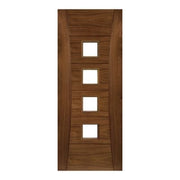 Pamplona Walnut Prefinished Glazed Internal Fire Door FD30 - All Sizes -