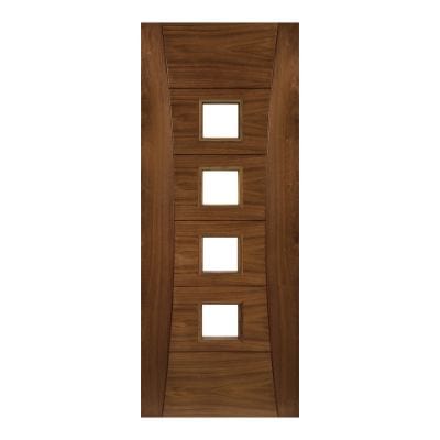 Pamplona Walnut Prefinished Glazed Internal Door - All Sizes -