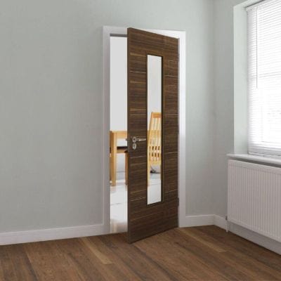 Parisienne Walnut Pre Finished Glazed Internal Door - All Sizes -