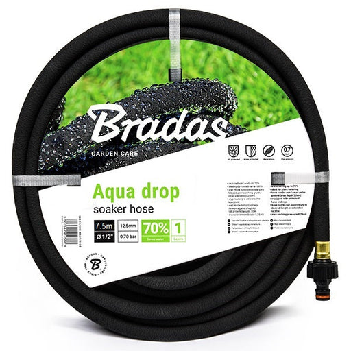Aqua-Drop Soaker Hose with Connector 7.5m - Home & Garden > Lawn & Garden > Watering & Irrigation > Garden Hoses Garden watering