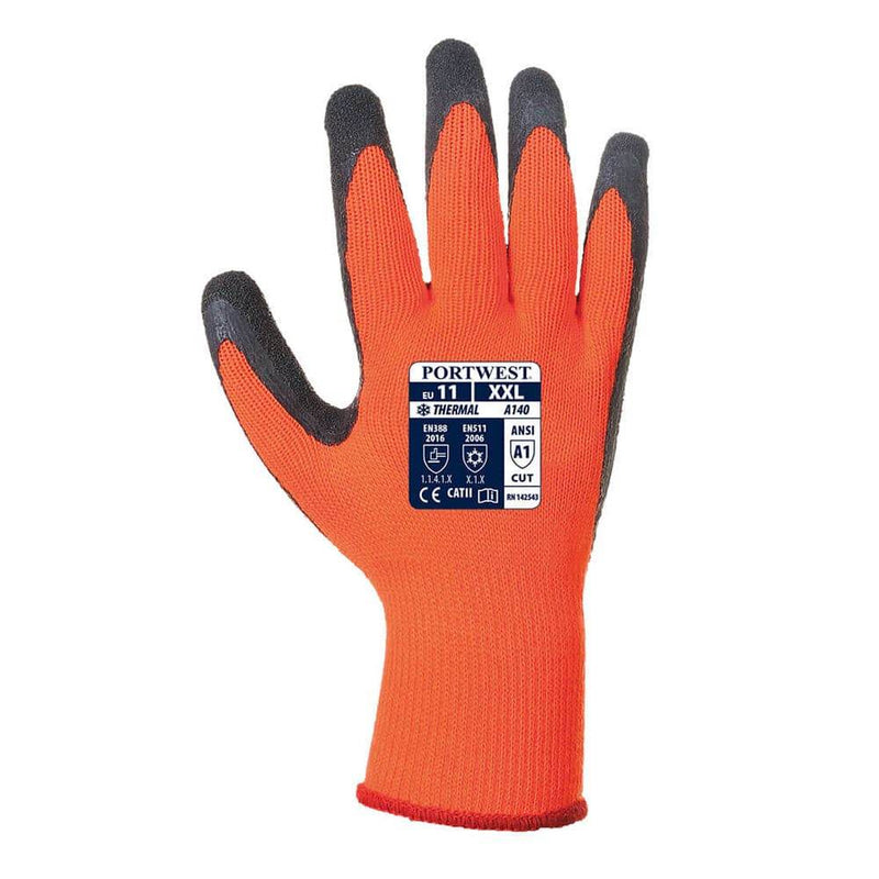 Portwest A140 - Thermal Grip Glove - Latex - COLD PROTECTION GLOVES