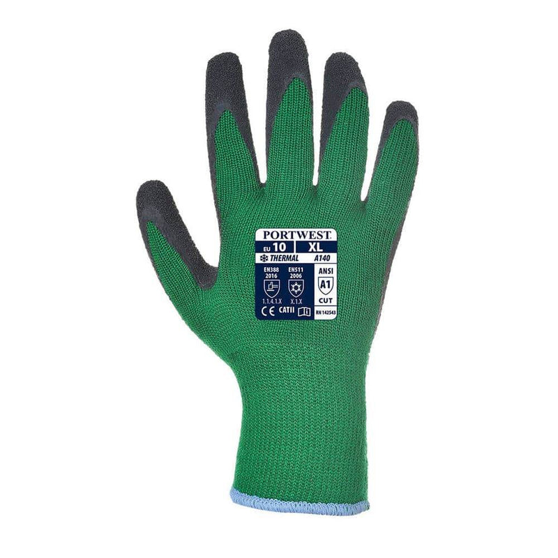 Portwest A140 - Thermal Grip Glove - Latex - COLD PROTECTION GLOVES
