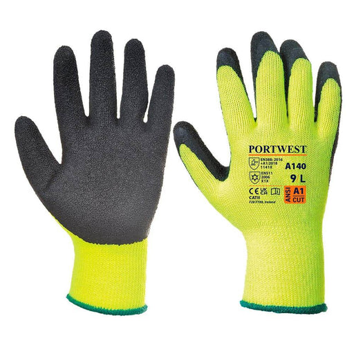 Portwest A140 - Thermal Grip Glove - Latex - COLD PROTECTION GLOVES
