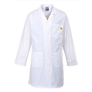 Portwest AS10 Anti-Static ESD Stud Front Coat Various Colours - JACKETS & COATS