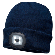 Portwest B028 Rechargeable Twin LED Beanie Hat Various Colours - HEADWEAR