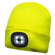 Portwest B028 Rechargeable Twin LED Beanie Hat Various Colours - HEADWEAR