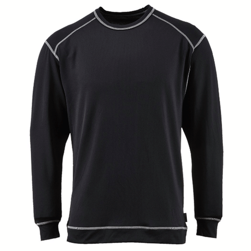 Portwest B153 Base Pro Antibacterial Long Sleeve Top Black Large - Apparel & Accessories > Clothing > Clothing Tops SALE SHIRTS