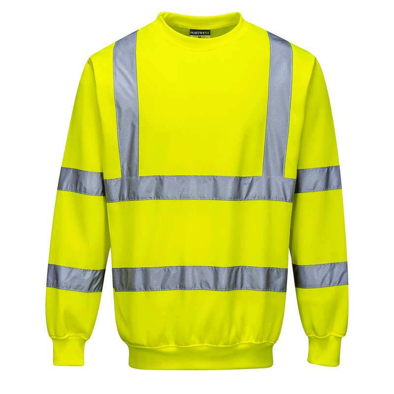 Portwest B303 Hi-Vis Work Sweatshirt Jumper Various Colours - HI-VIS SWEATSHIRTS & HOODIES