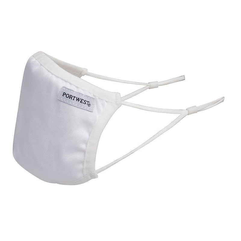 Portwest CV33 3-Ply Anti-Microbial Fabric Face Mask Various Colours - FACE PROTECTION