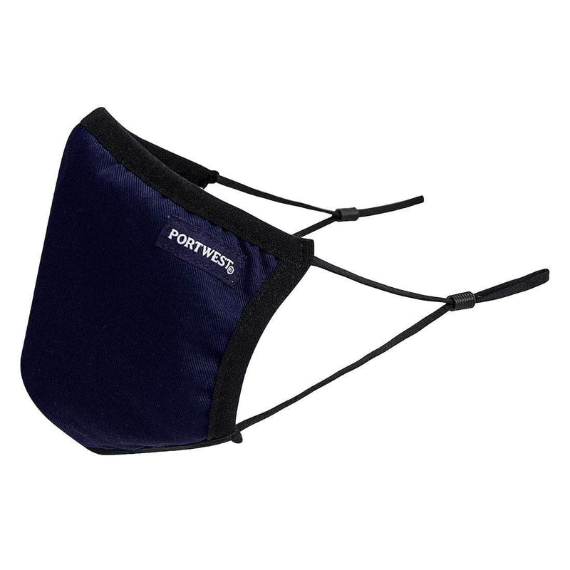 Portwest CV33 3-Ply Anti-Microbial Fabric Face Mask Various Colours - FACE PROTECTION