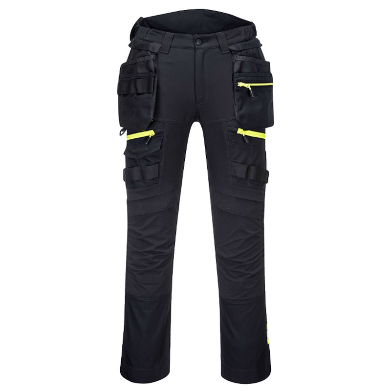 Portwest DX440 DX4 Detachable Holster Stretch Kneepad Work Trouser Various Colours - Apparel & Accessories > Clothing > Uniforms & Workwear > Contractor Pants & Coveralls KNEE PAD TROUSERS