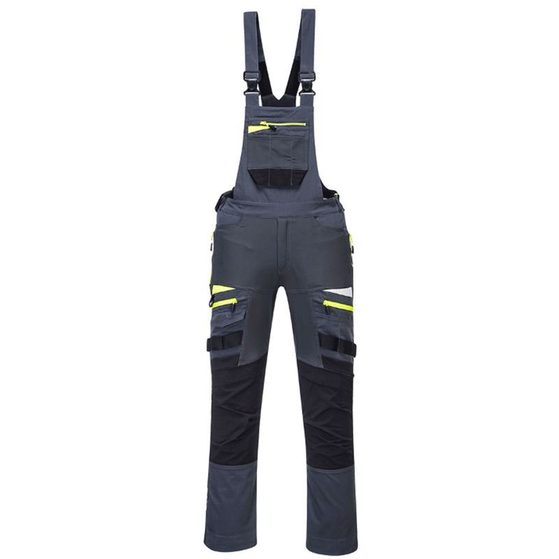 Portwest DX441 DX4 Stretch Kneepad Work Bib & Brace Various Colours - BIB & BRACE