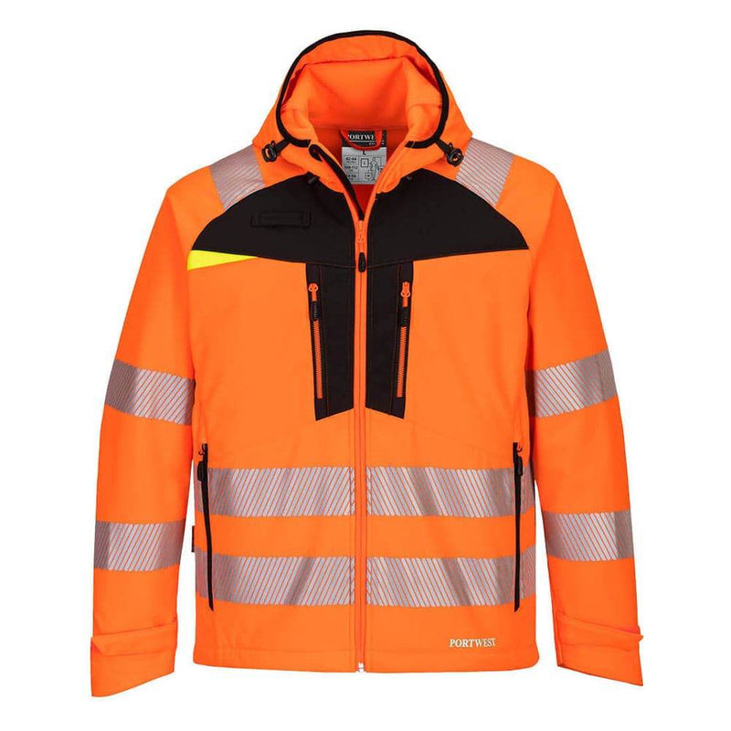 Portwest DX475 Waterproof Breathable Softshell Ripstop Jacket Coat - HI-VIS JACKETS & COATS