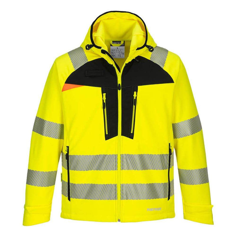Portwest DX475 Waterproof Breathable Softshell Ripstop Jacket Coat - HI-VIS JACKETS & COATS