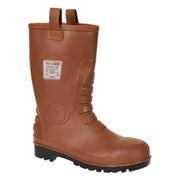Portwest FW75 Neptune Fur Lined Waterproof Rigger Low Wellington Boot S5 CI - RIGGER BOOTS