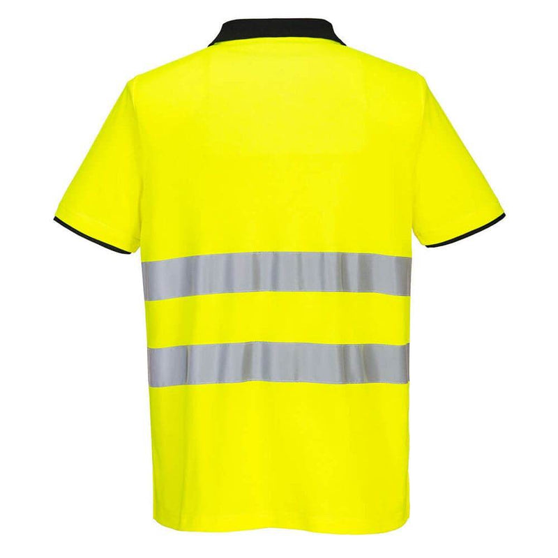 Portwest PW212 Hi-Vis Polo Shirt Short Sleeve - HI-VIS T-SHIRTS