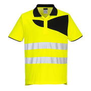 Portwest PW212 Hi-Vis Polo Shirt Short Sleeve - HI-VIS T-SHIRTS