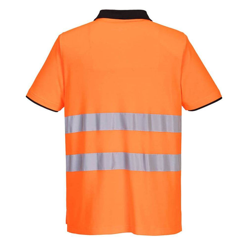 Portwest PW212 Hi-Vis Polo Shirt Short Sleeve - HI-VIS T-SHIRTS