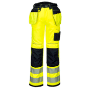 Portwest PW306 PW3 Hi-Vis Holster Pocket Kneepad Work Trousers - HI-VIS TROUSERS