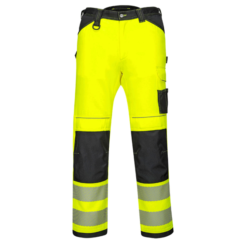 Portwest PW340 PW3 Hi-Vis Kneepad Work Trousers Various Colours - HI-VIS TROUSERS