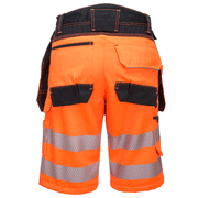 Portwest PW343 PW3 Hi-Vis Holster Pocket Work Shorts Various Colours - HI-VIS SHORTS