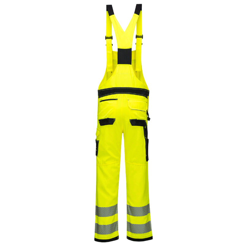 Portwest PW344 PW3 Hi-Vis Kneepad Bib & Brace Various Colours - HI-VIS OVERALLS