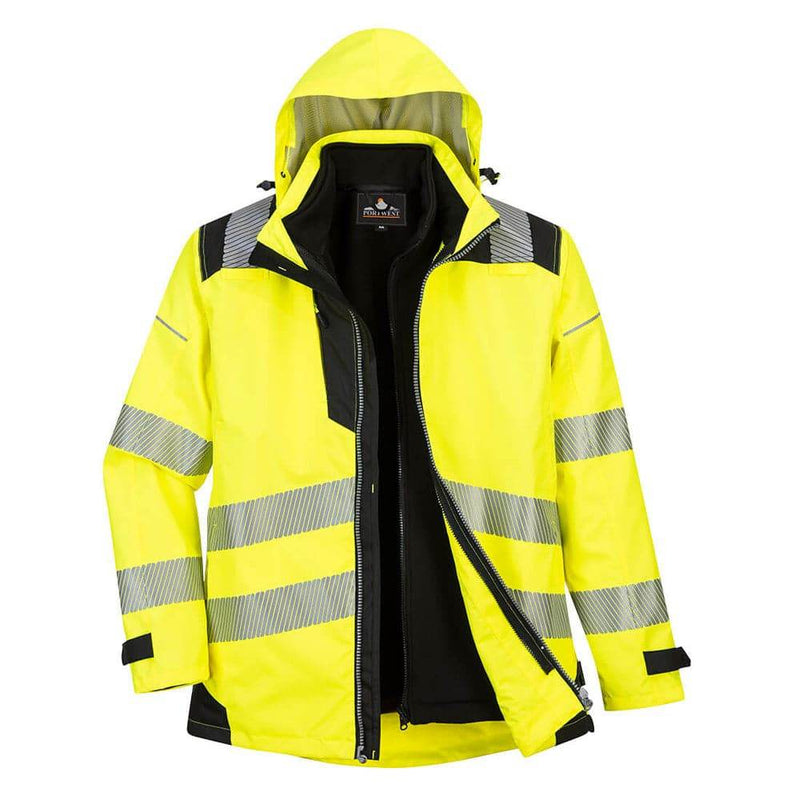 Portwest PW365 - PW3 Hi-Vis 3-in-1 Waterproof Jacket Class 3 - HI-VIS JACKETS & COATS