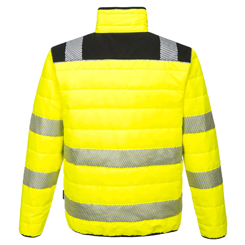 Portwest PW371 PW3 Water Resistant Hi-Vis Baffle Work Jacket Various Colours - HI-VIS JACKETS & COATS