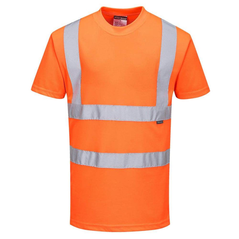 Portwest RT23 Hi-Vis RIS Short Sleeve T-Shirt - HI-VIS T-SHIRTS