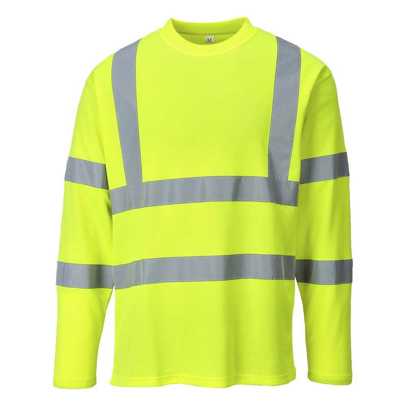 Portwest S278 - Hi-Vis Long Sleeved T-Shirt - HI-VIS T-SHIRTS
