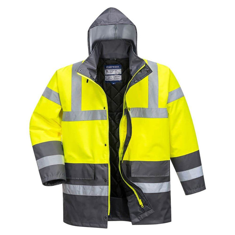 Portwest S466 Hi-Vis Contrast Waterproof Traffic Jacket - HI-VIS JACKETS & COATS