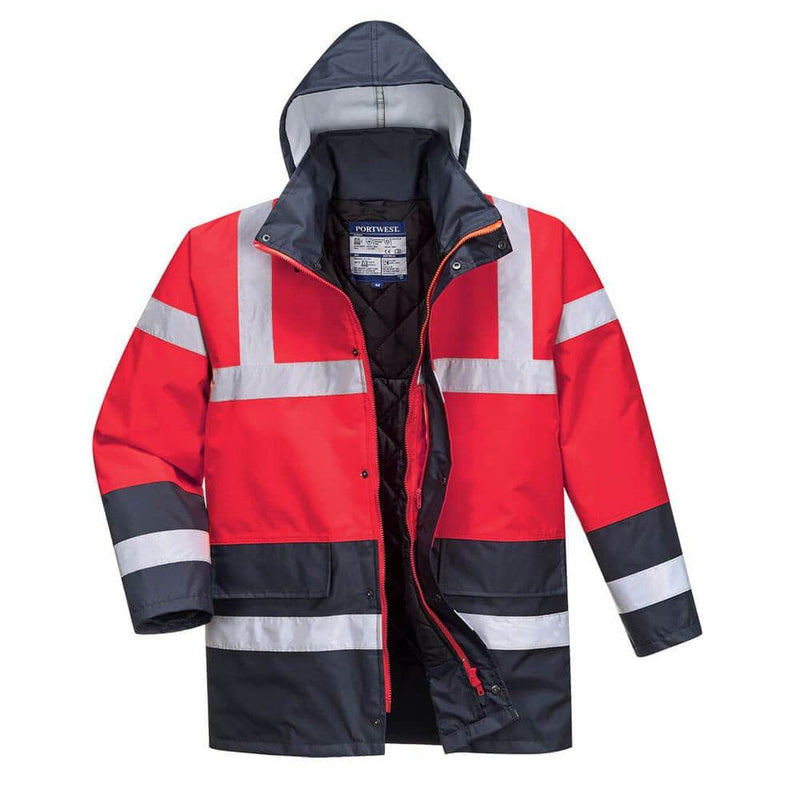 Portwest S466 Hi-Vis Contrast Waterproof Traffic Jacket - HI-VIS JACKETS & COATS