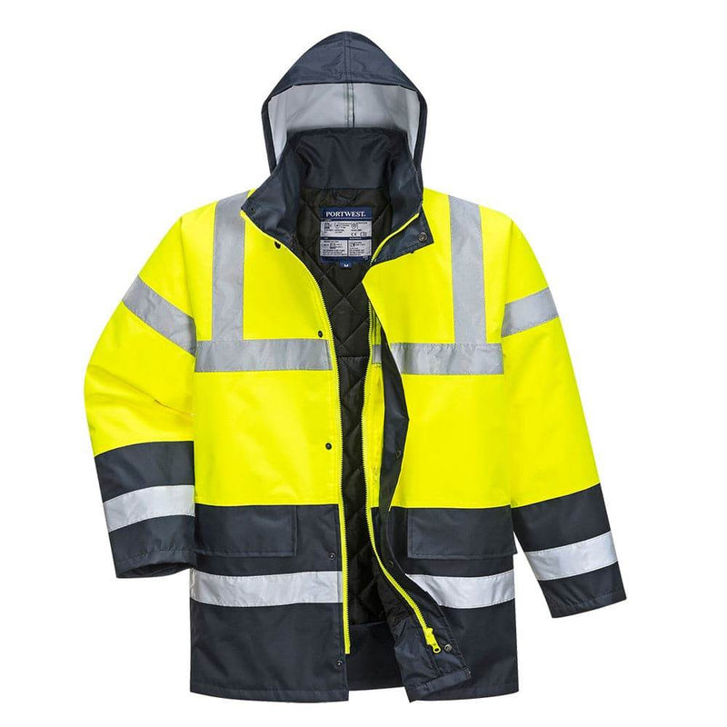 Portwest S466 Hi-Vis Contrast Waterproof Traffic Jacket - HI-VIS JACKETS & COATS