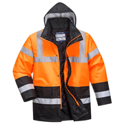Portwest S467 Waterproof Two-Tone Hi-Vis Traffic Jacket Various Colours - WATERPROOF JACKETS & SUITS