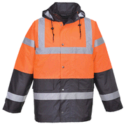 Portwest S467 Waterproof Two-Tone Hi-Vis Traffic Jacket Various Colours - WATERPROOF JACKETS & SUITS