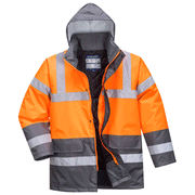 Portwest S467 Waterproof Two-Tone Hi-Vis Traffic Jacket Various Colours - WATERPROOF JACKETS & SUITS