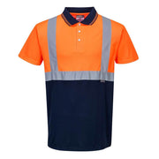 Portwest S479 Two-Tone Hi-Vis Polo Short Sleeve Work T-Shirt - HI-VIS T-SHIRTS