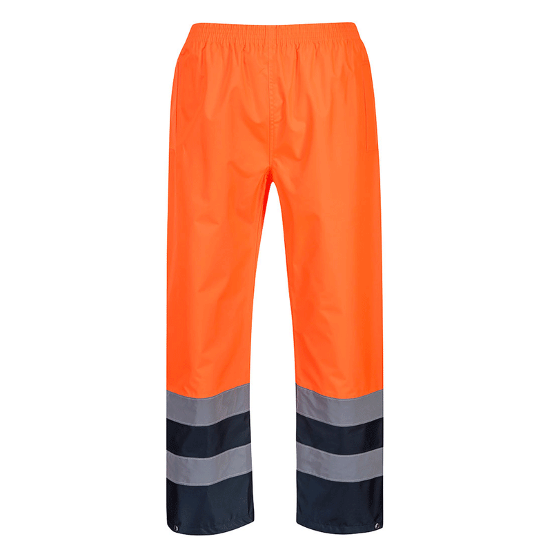 Portwest S486 Hi-Vis Two Tone Waterproof Traffic Trousers Various Colours - HI-VIS TROUSERS