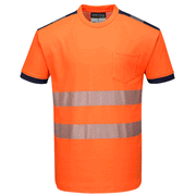 Portwest T181 PW3 Hi-Vis Short Sleeve Work T-Shirt Various Colours - HI-VIS T-SHIRTS