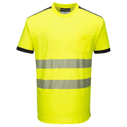 Portwest T181 PW3 Hi-Vis Short Sleeve Work T-Shirt Various Colours - HI-VIS T-SHIRTS