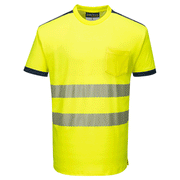 Portwest T181 PW3 Hi-Vis Short Sleeve Work T-Shirt Various Colours - HI-VIS T-SHIRTS