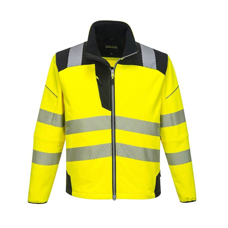 Portwest T402 PW3 Hi-Vis Softshell Jacket, Water Resistant and Breathable - HI-VIS JACKETS & COATS