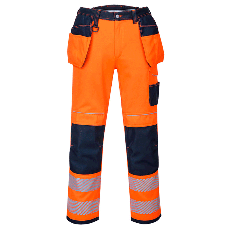 Portwest T501 PW3 Hi-Vis Holster Kneepad Work Trouser Various Colours - HI-VIS TROUSERS