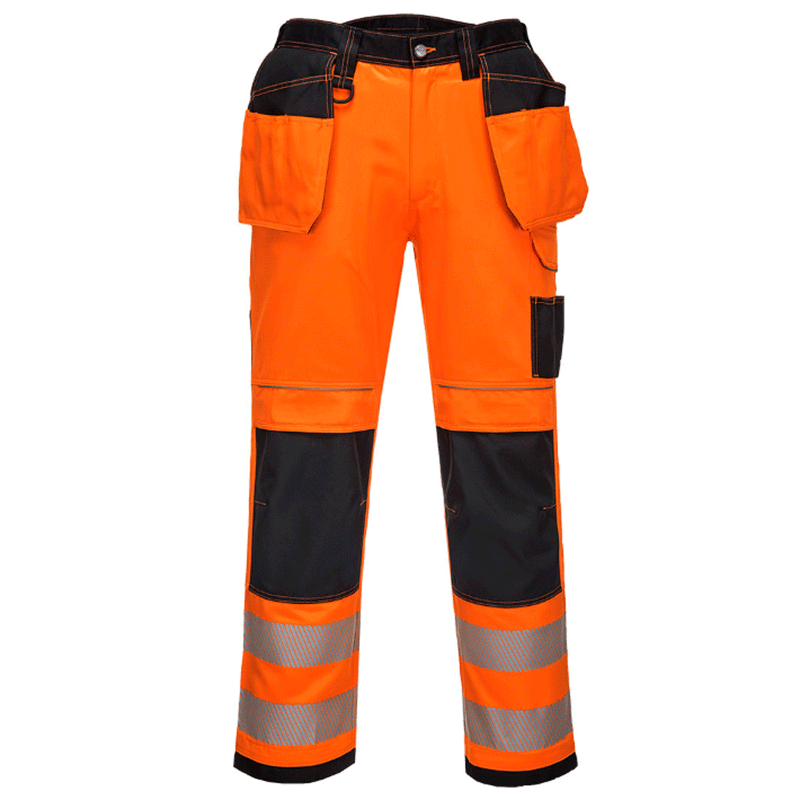 Portwest T501 PW3 Hi-Vis Holster Kneepad Work Trouser Various Colours - HI-VIS TROUSERS