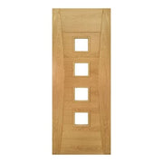 Pamplona Oak Prefinished Glazed Internal Fire Door FD30 - All Sizes -